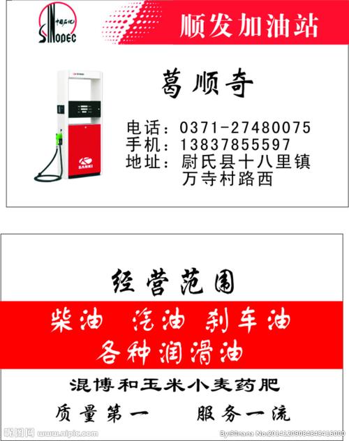 中国石化名片图片