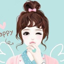 卡通手绘头像女生唯美