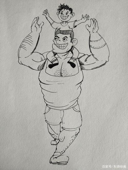 如何简单画父亲节绘画