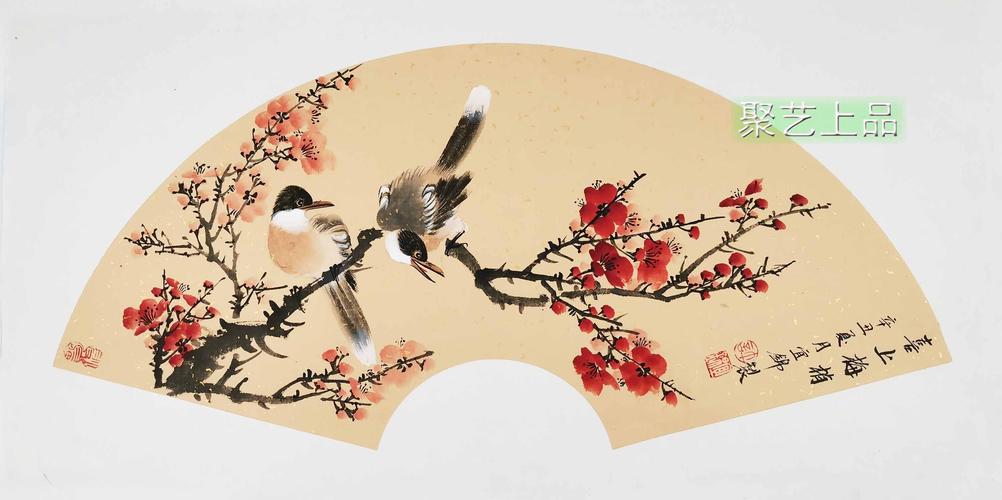 许宜锦国画梅花《喜上眉梢》作品来源:聚艺上品