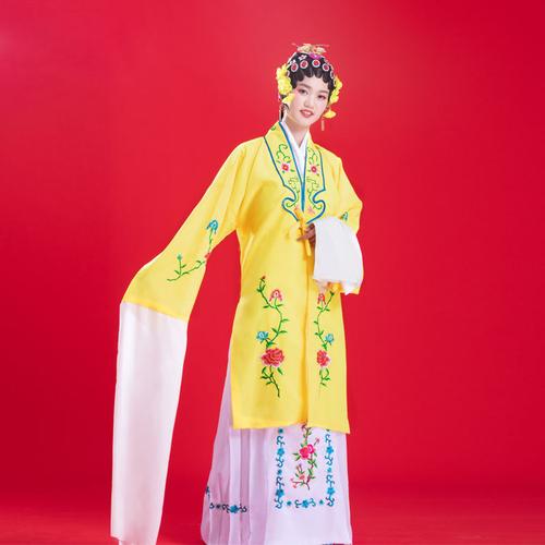 花旦戏服戏剧服装京剧戏曲练功服水袖越剧黄梅戏小姐戏服装女新款单独