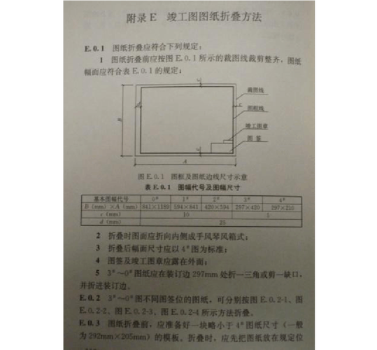 竣工图图纸折叠方法