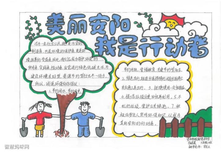 "美丽安阳 我是行动者"环保手抄报