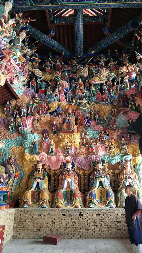 中条山二郎庙悬塑