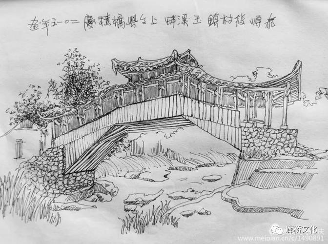 泰顺这个男子手绘古民居廊桥手艺了得