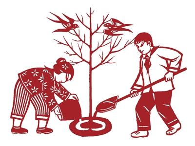 植树和剪纸的体会