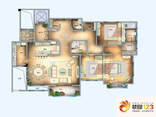 景枫法兰谷户型图ca户型 3室2厅3 .