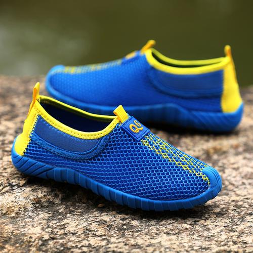 购客一脚蹬7夏天网眼男孩运动凉鞋8春款5男童鞋子2020夏款儿童网鞋9岁