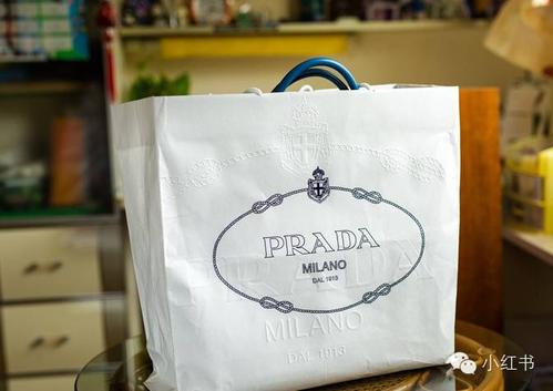 不得不提的是,prada包装袋上的花纹,质感非常棒,是有浮雕效果的,袋子
