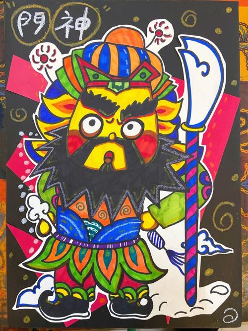 每天学一幅简笔画-新年画门神的画法