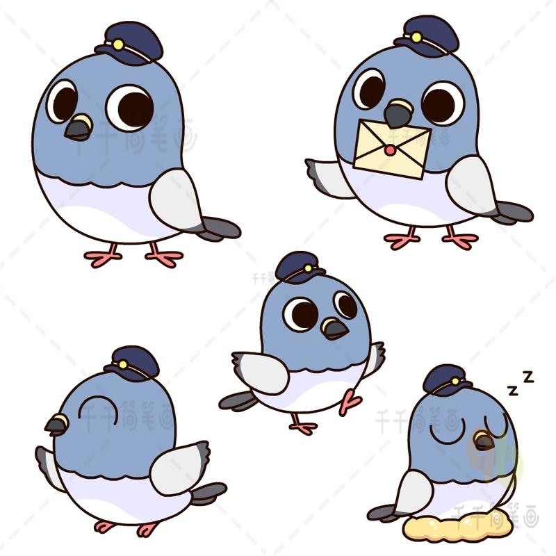 卡通鸽子简笔画大全