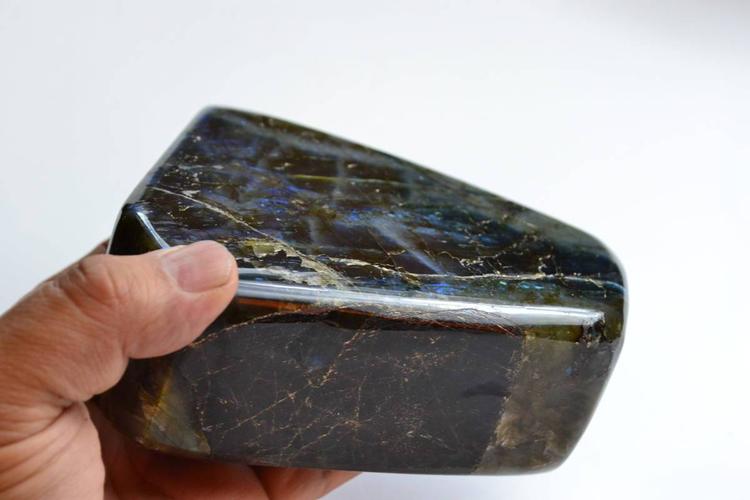 ラブラドライト原石 天然石 高品质 开运天然石置物 玄関リビングのイ