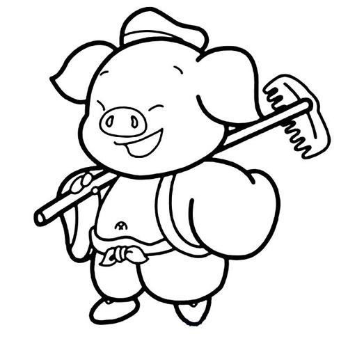 卡通猪八戒简笔画