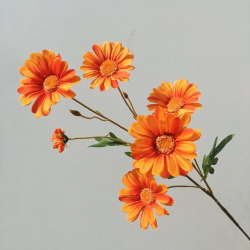 仿真花单支6头弗朗菊假花雏菊人造花非洲菊 家居婚庆摄影园艺装饰