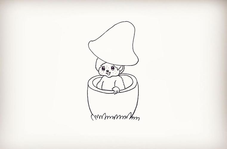 简笔画-可爱的蒙奇奇