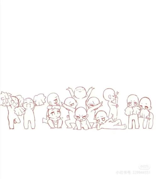 q版多人素材【侵删】_简笔画_简笔画教程_素材_素材