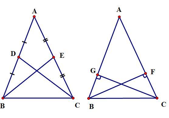 怎样证明等腰三角形两条腰上中线相等 高相等