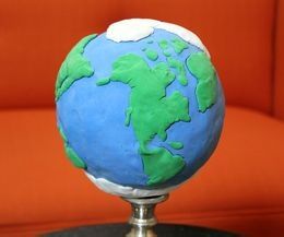 亲子diy——用橡皮泥自制地球仪