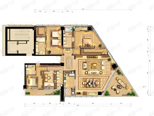 宁波帝宝 the river one410㎡户型户型图