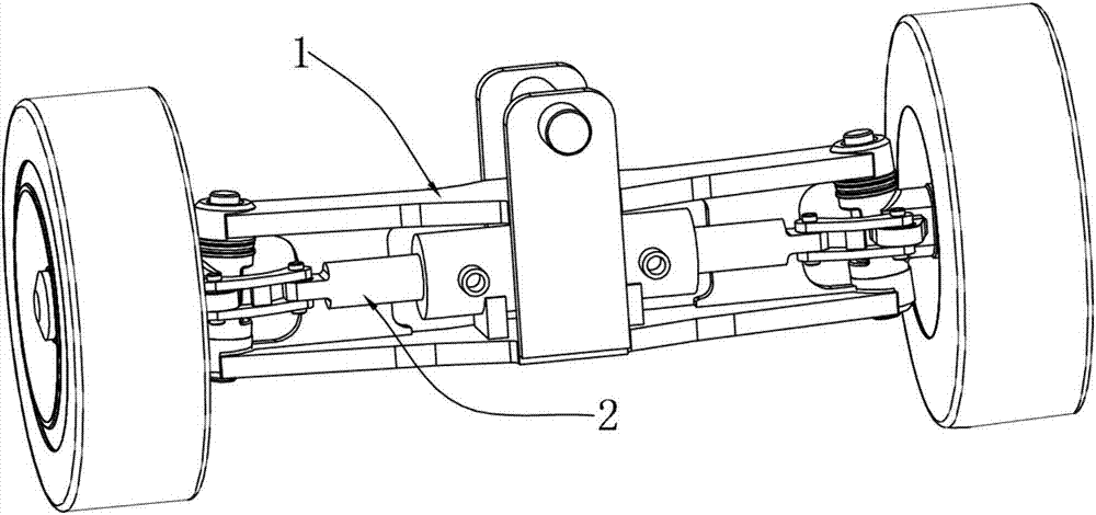 一种有主销倾角的大转角叉车转向机构制造技术