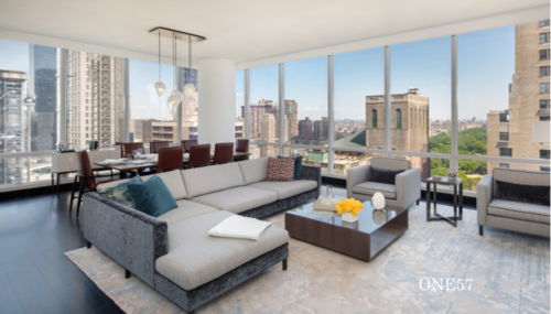 one57,以其傲立俯瞰中央公园景观的位置,成就全纽约最昂贵的公寓楼