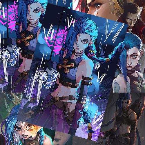 双城之战海报金克斯爆爆蔚凯特琳动漫英雄联盟游戏周边壁纸墙纸