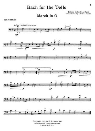 巴赫大提琴教学法 教材 附钢琴 希尔默原版乐谱书 bach for the cello