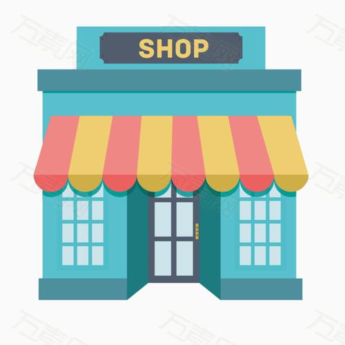 矢量欧式卡通商店