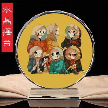 under tale传说之下手办周边sans骨兄弟水晶摆件手工diy礼物 图4 中号