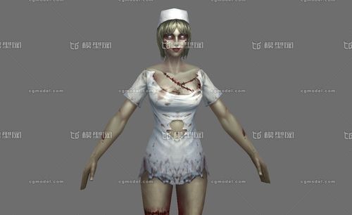 手绘 写实 丧尸女护士 寂静岭 恐怖女鬼 僵尸女医生 医护人员 女僵尸
