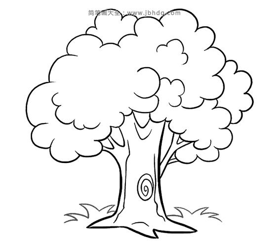 如何画茂盛的大树