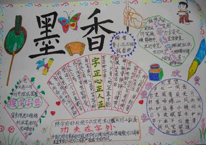 中国传统文化手抄报图片,墨香 综合系列手抄报