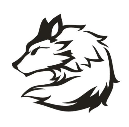 狼侧面头像简笔画