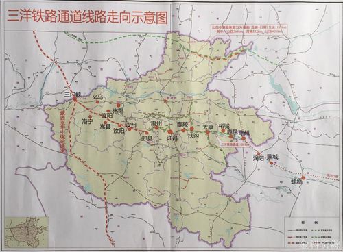 三洋铁路通道线路走向示意图