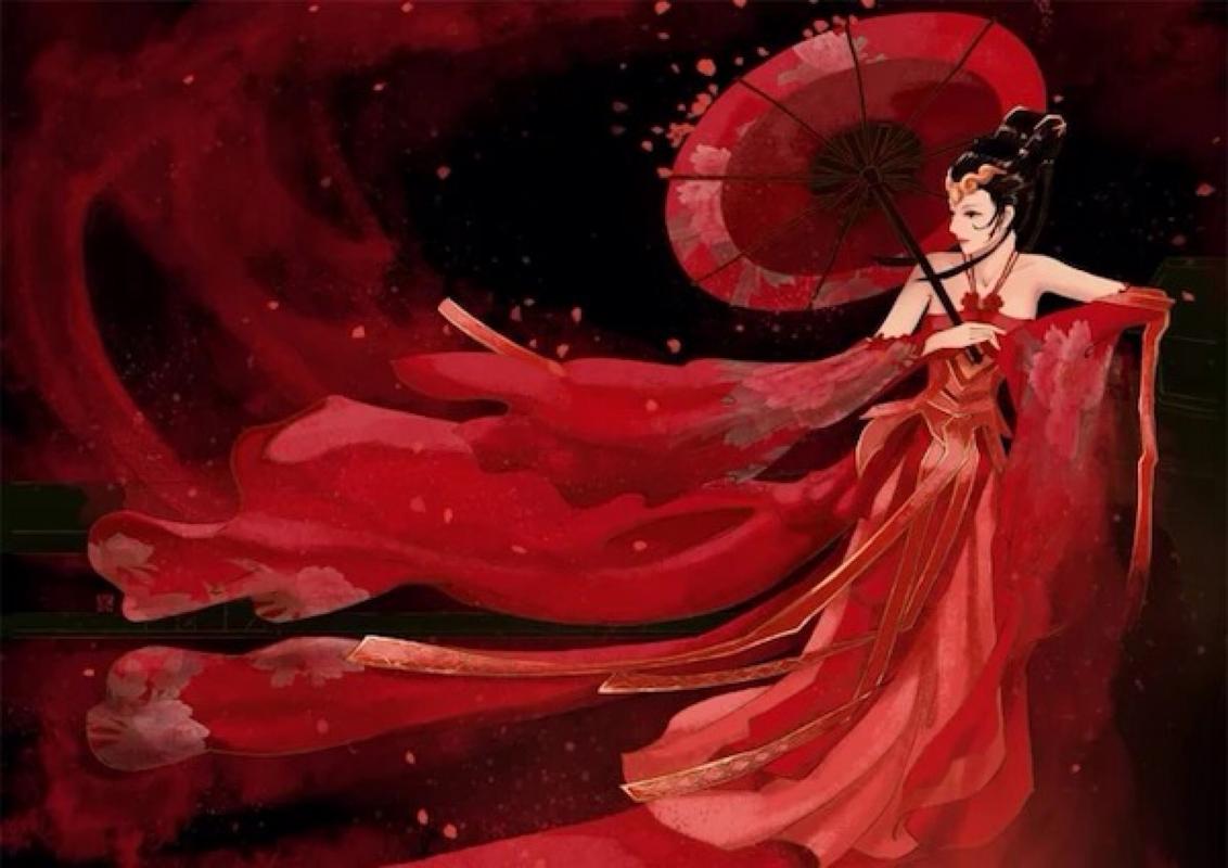 古风 美女 手绘 插画 壁纸-堆糖,美好生活研究所