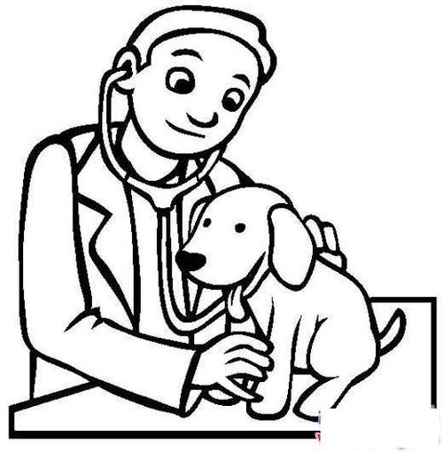 幼儿兽医简笔画图片