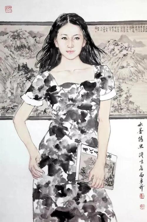【2599期】苗再新笔下的东方美女人物画作品欣赏