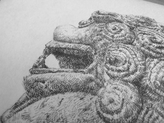 原创作品:石板桥——stone bridge