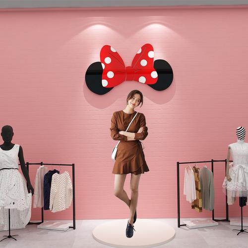 网红服装店装饰布景墙贴女装店铺打卡背景墙布置用品拍照墙区道具