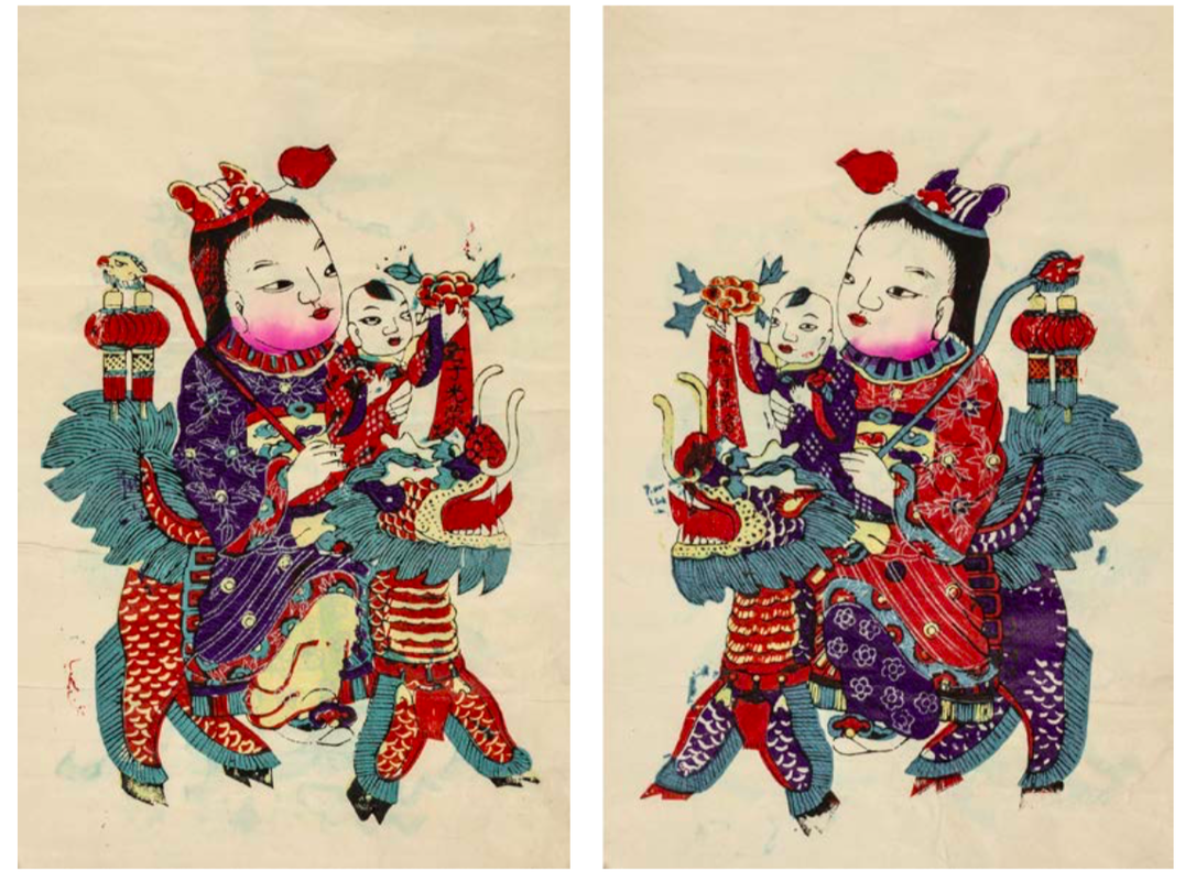 年画之美|护佑至今的门神:从神荼,郁垒到秦琼,尉迟恭