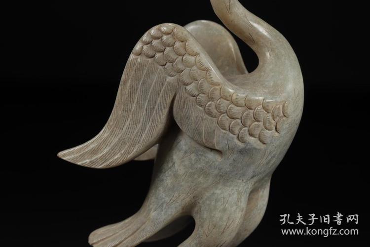 旧藏,和田玉仙鹤摆件