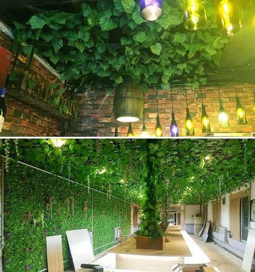 [小梦百货城] 吊顶装饰绿植假花藤蔓吊顶装饰藤条走廊树叶餐馆缠绕