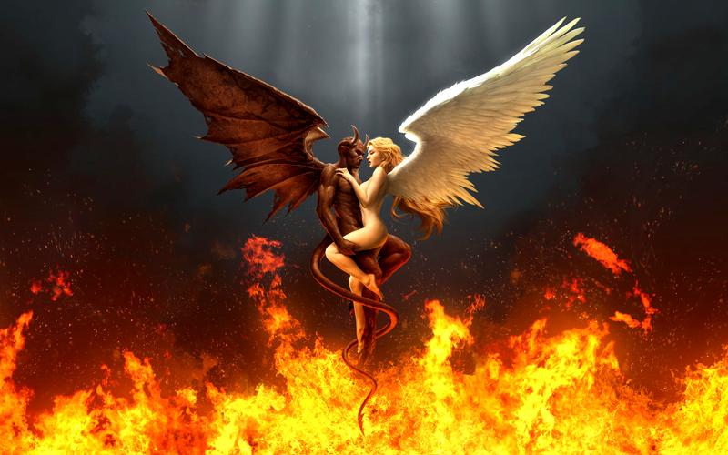 天使与恶魔高清壁纸1920×1200