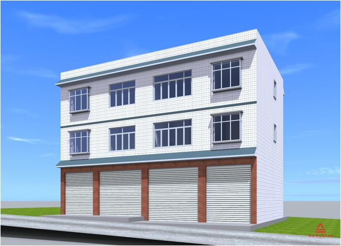 16x10米三层临街门面楼房建筑平面图户型图一梯两户图纸