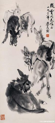 中国当代第一驴,人物画大师:黄胄中国画作品赏析