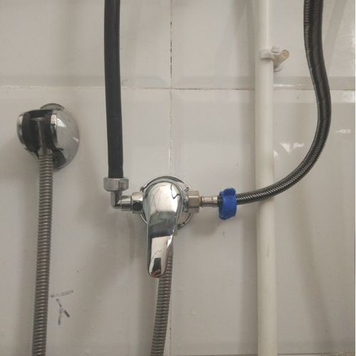 电热水器贴墙明装花洒淋浴冷热开关带上上水太阳能