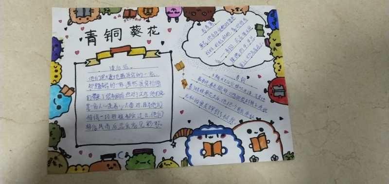 沐浴书香,快乐成长——四五班《青铜葵花》手抄报展示