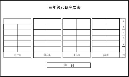 小学 学生 分组 座次表