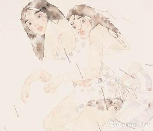 岳小飞 登月计划 纸本设色 2016