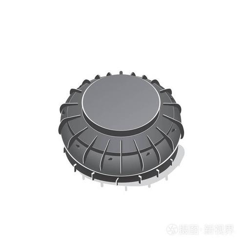 涂鸦反坦克地雷炸弹,矢量图